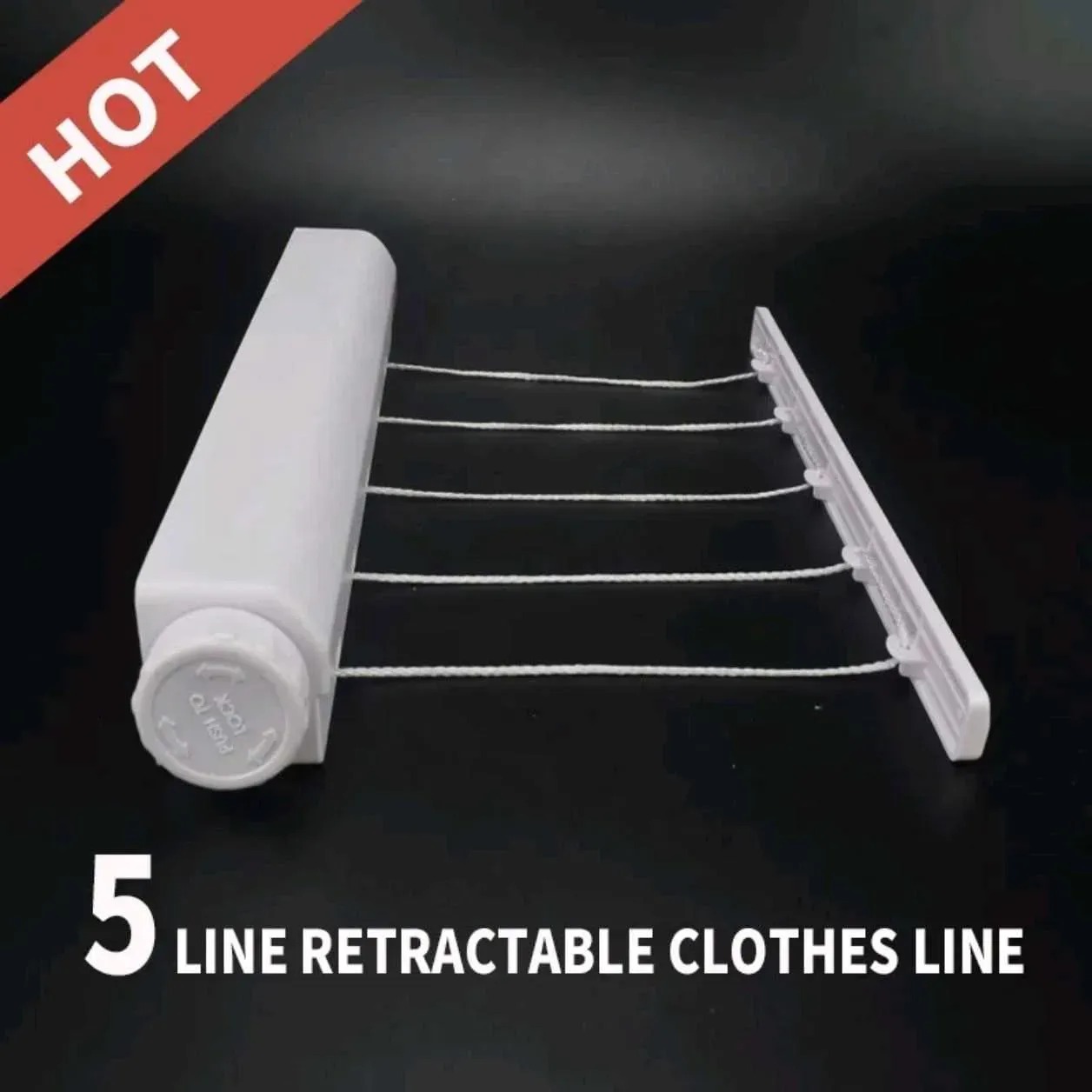 Miniatura 3 de Tendedero Extensible Retráctil Para Ropa